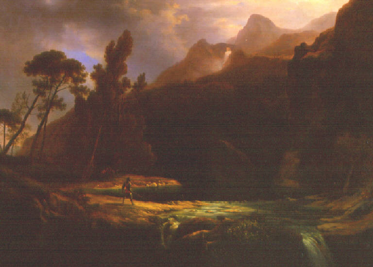 Ferraù e l'ombra di Argalia (dipinto) di Taparelli D'Azeglio Massimo (prima metà sec. XIX)