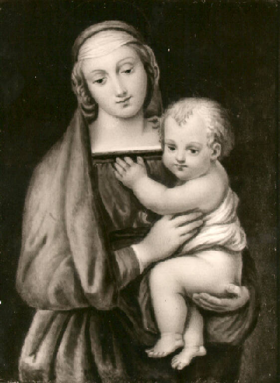 Madonna con Bambino (dipinto) di Vergine Pietro (sec. XIX)