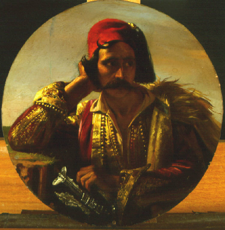 Ritratto di corsaro greco (dipinto) di Lipparini Ludovico (prima metà sec. XIX)
