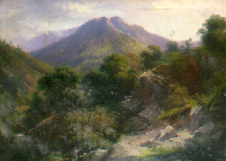 Veduta del vallone della val trompia (dipinto) di Joli Faustino (sec. XIX)