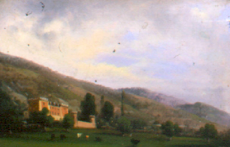 Veduta di villa Pastori alla Bornata (dipinto) di Joli Faustino (sec. XIX)