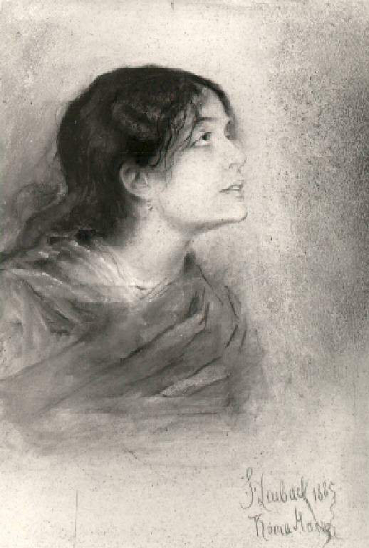 Ritratto di eleonora duse attrice (dipinto) di Lenbach Franz (ultimo quarto sec. XIX)