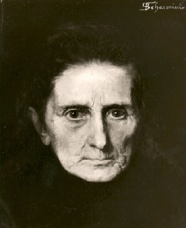 Ritratto della madre di schermini (dipinto) di Schermini Bortolo (sec. XIX)