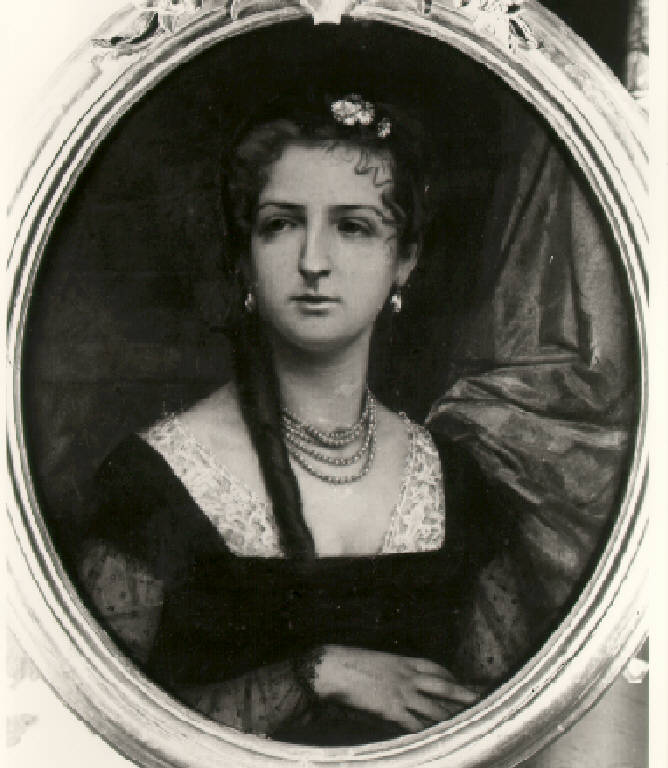 Ritratto della principessa margherita di savoia giovane (dipinto) di Faustini Modesto (ultimo quarto sec. XIX)