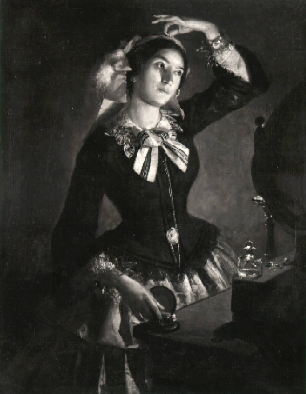 Ritratto di amanzia guérillot giovane (dipinto) di Inganni Angelo (terzo quarto sec. XIX)