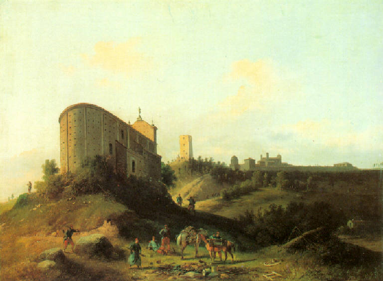 San pietro e la rocca di solferino (dipinto) di Joli Faustino (sec. XIX)