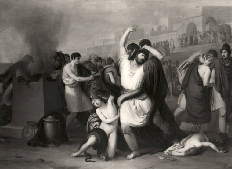 Morte di Laocoonte (dipinto) di Inganni Angelo (prima metà sec. XIX)