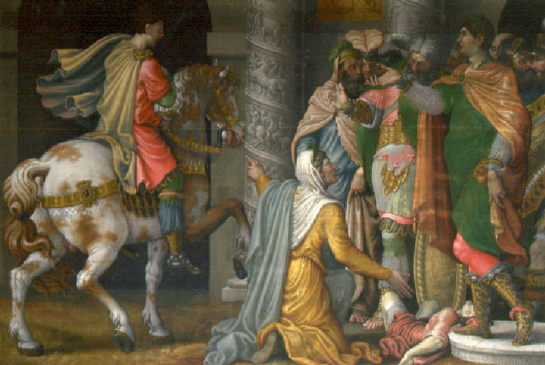 Giudizio di Traiano (dipinto) di Campi Antonio; Campi Giulio (secondo quarto sec. XVI)