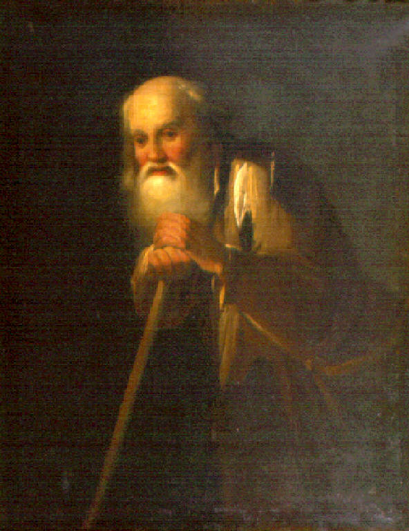 Figura di vecchio con un bastone (dipinto) di Cifrondi Antonio (prima metà sec. XVIII)