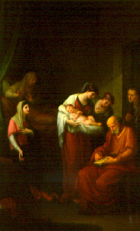 Imposizione del nome a San Giovanni Battista (dipinto) di Kauffman Angelica Maria (primo quarto sec. XIX)