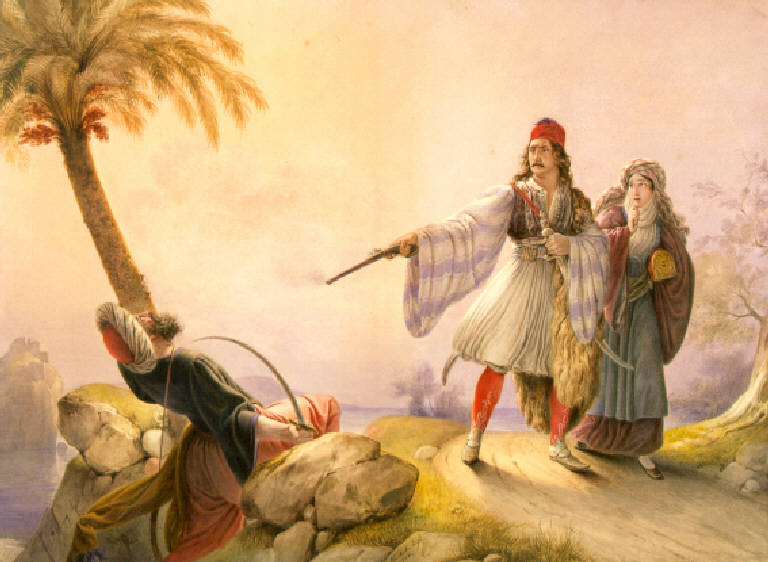 Episodio della guerra di Grecia (dipinto) di Bisi Michele (prima metà sec. XIX)
