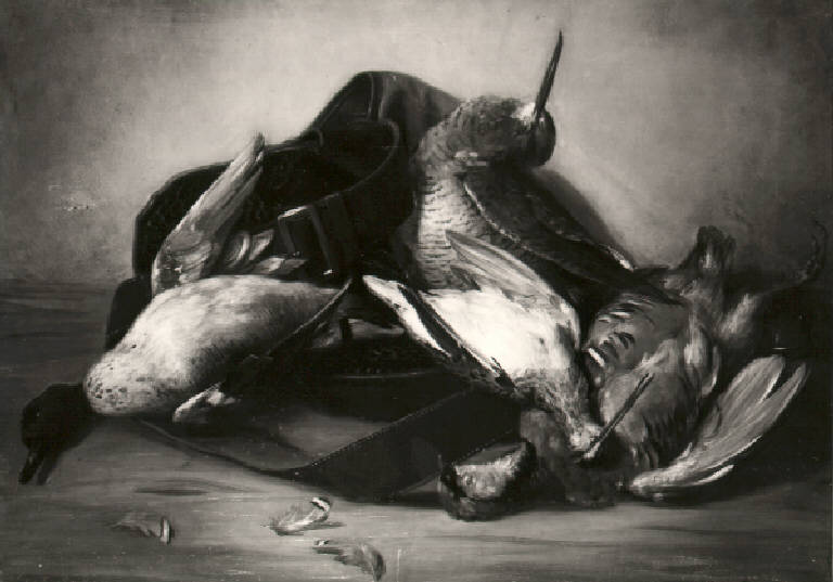 Natura morta con selvaggina (dipinto) di Inganni Guerrillot Amanzia (terzo quarto sec. XIX)