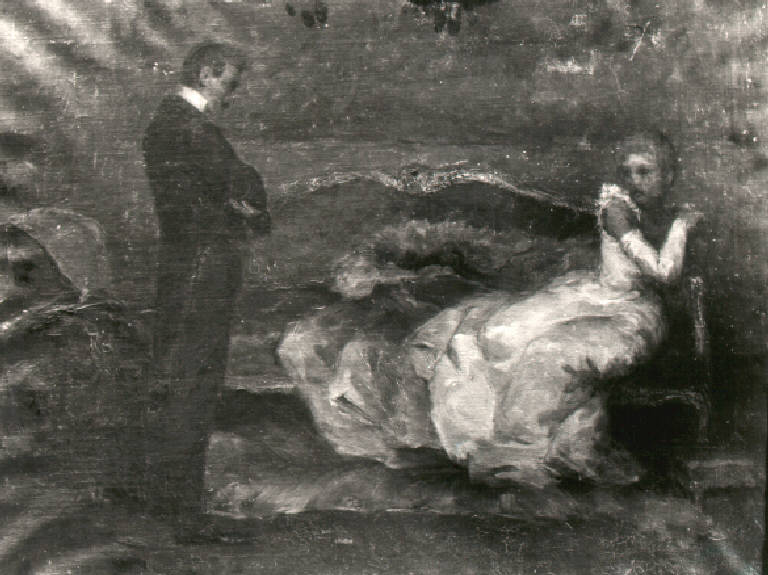 Scena di gelosia (dipinto) di Cresseri Gaetano (inizio sec. XX)