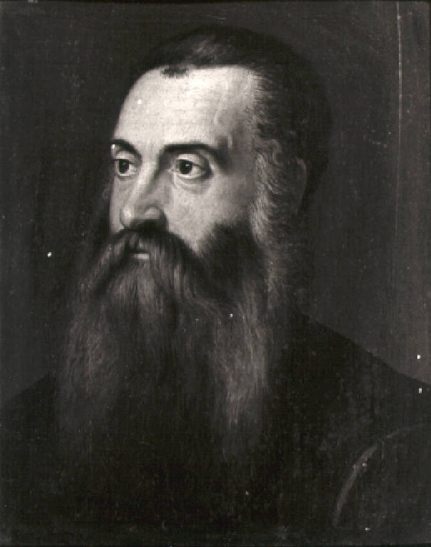 Figura di vecchio con barba (dipinto) - scuola lombarda (primo quarto sec. XVII)