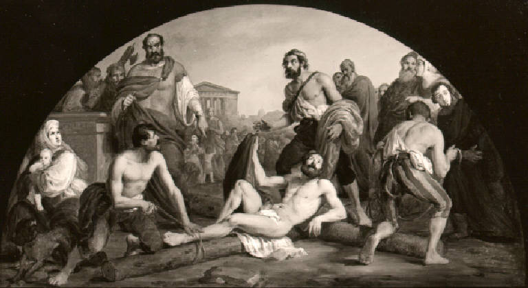 Martirio di Sant'Andrea (dipinto) di Inganni Angelo (sec. XIX)