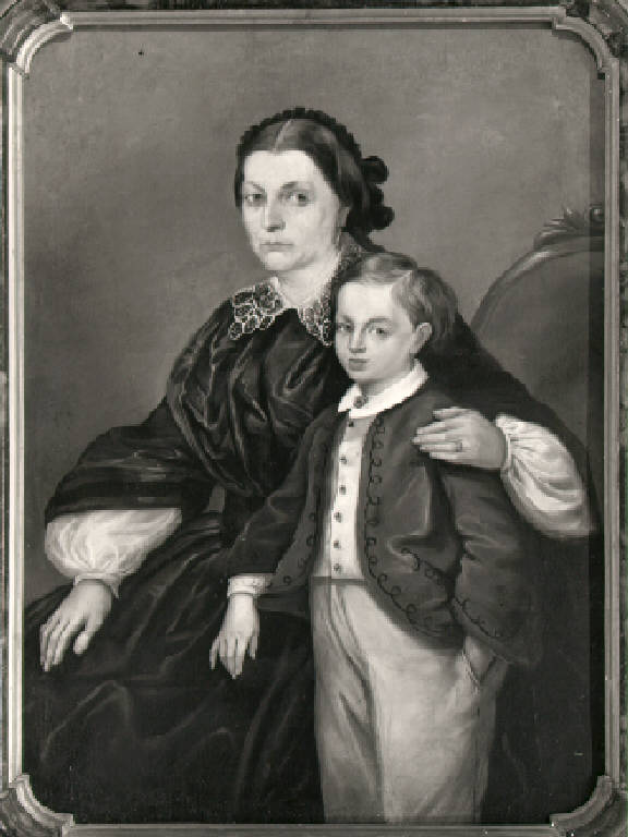Ritratto di tito speri con la madre (dipinto) di Speri Giovanni (prima metà sec. XIX)