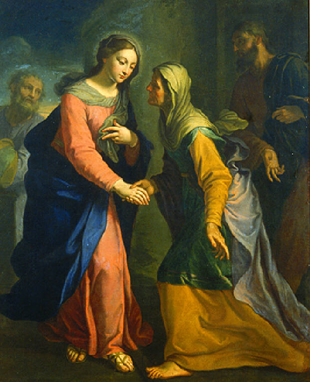 Visita della Madonna a Sant'Elisabetta (dipinto) - scuola veneta (metà sec. XVII)