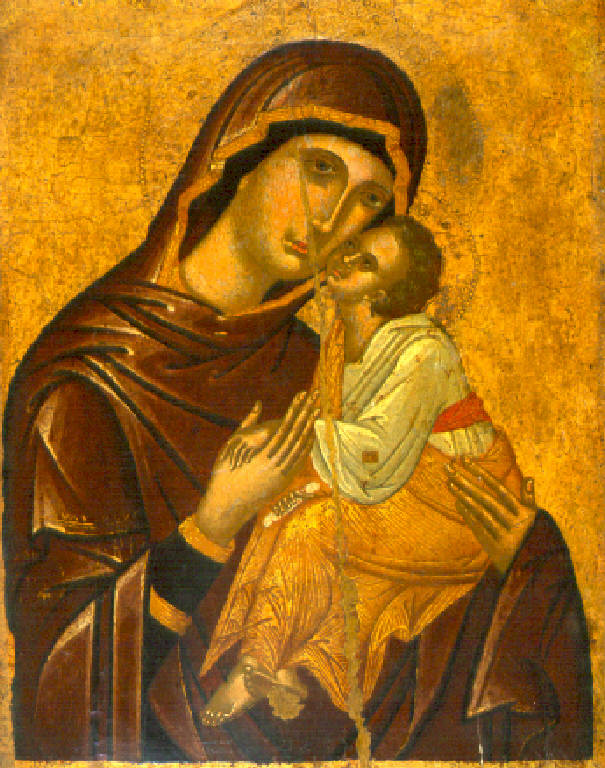 Madonna con Bambino (dipinto) - scuola veneta-greca (sec. XV)