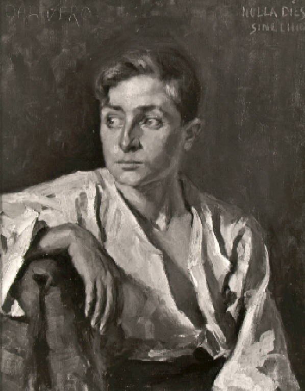 Ritratto di giovane uomo (dipinto) di Franciosi Umberto (primo quarto sec. XX)