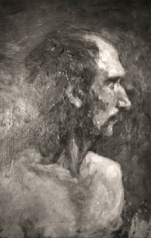 Figura maschile di profilo (dipinto) di Filippini Francesco (sec. XIX)