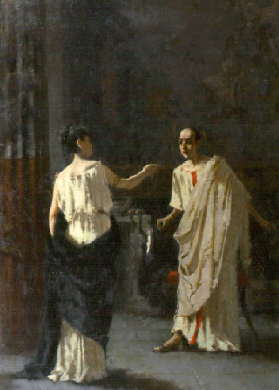 Fulvia e Cicerone (dipinto) di Filippini Francesco (ultimo quarto sec. XIX)