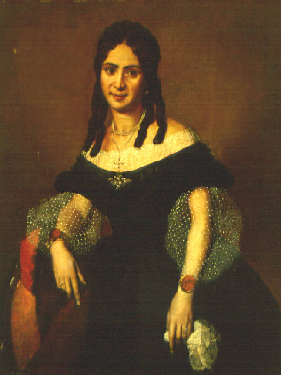 Ritratto di amanzia guérillot giovane (dipinto) di Inganni Angelo (terzo quarto sec. XIX)