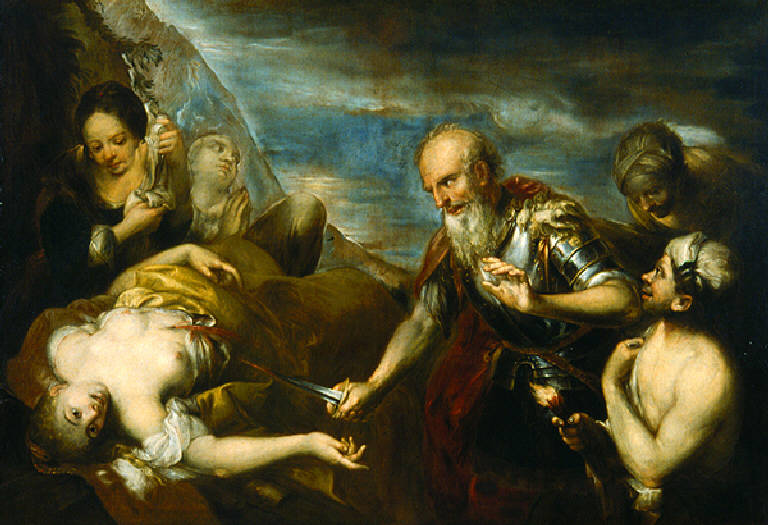 Sacrificio di Jefte (dipinto) di Celesti Andrea (e aiuti) (ultimo quarto sec. XVII)
