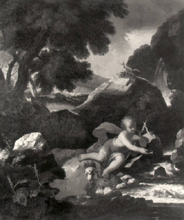 San Giovannino accanto al fiume (dipinto) di Mulier Pieter il Giovane detto Cavalier Tempesta (fine sec. XVII)