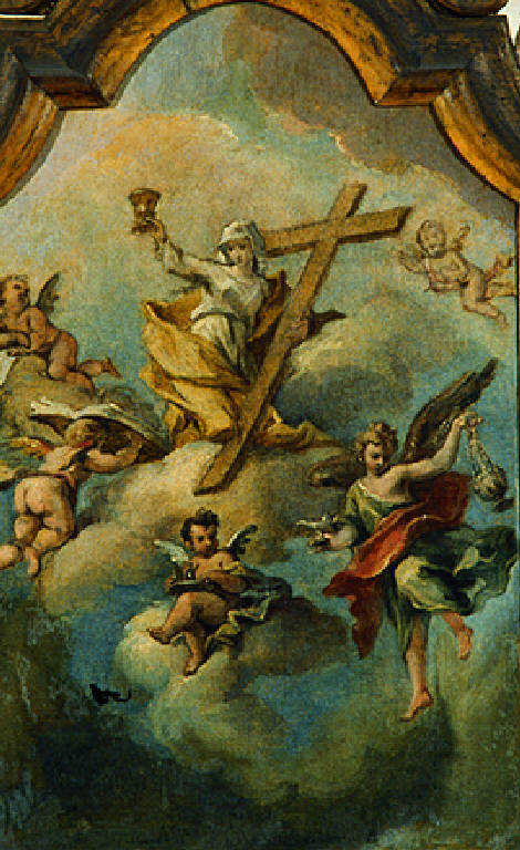 Fede in gloria con angeli (dipinto) di Scalvini Pietro (sec. XVIII)