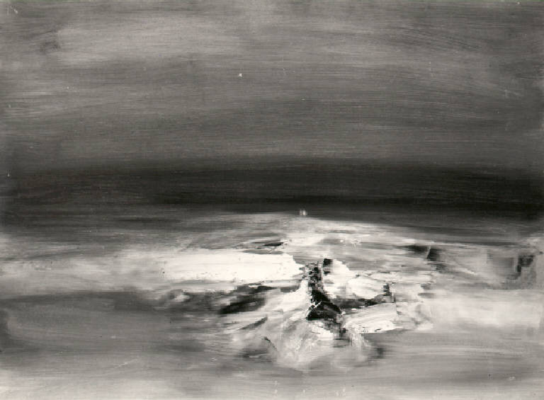 La cresta, Mare (dipinto) di Bailetti Giuseppe (terzo quarto sec. XX)