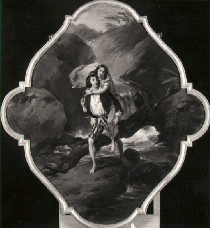 Paolo e Virginia (dipinto) di Inganni Angelo (terzo quarto sec. XIX)