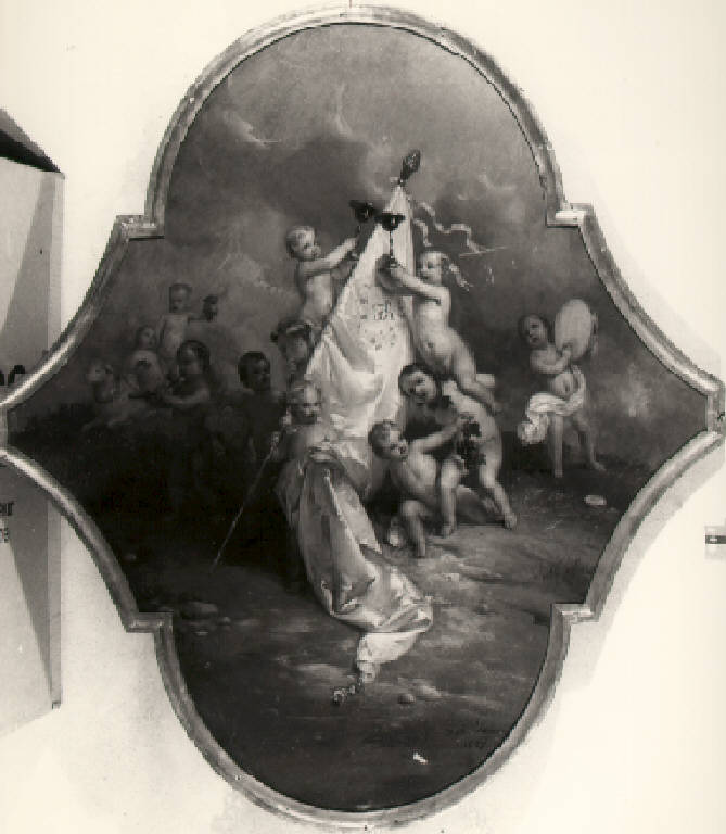 Danza di putti (dipinto) di Inganni Angelo (terzo quarto sec. XIX)