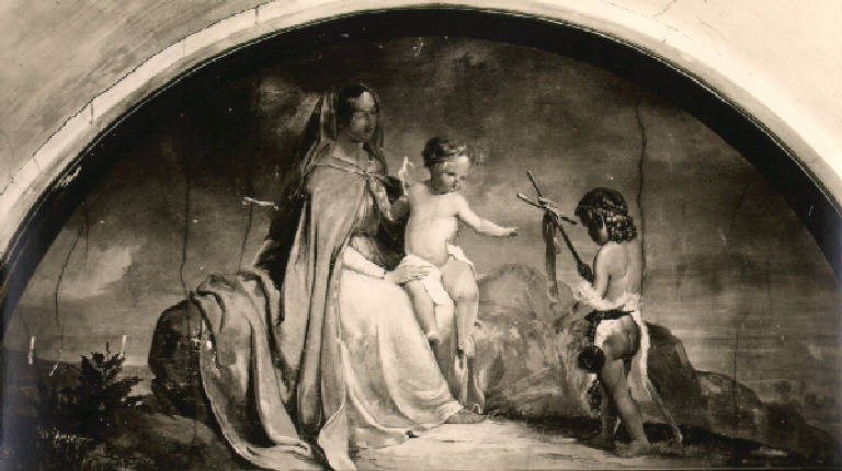 Madonna con Bambino e San Giovannino (dipinto) di Campini Luigi (prima metà sec. XIX)