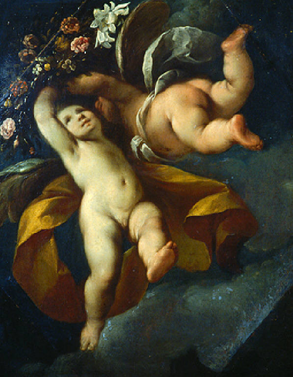 Putti con fiori (dipinto) di Nuvolone Giuseppe (terzo quarto sec. XVII)