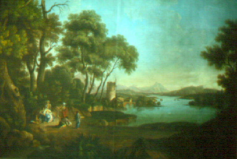 Mosè salvato dalle acque (dipinto) - scuola veneta (seconda metà sec. XVIII)