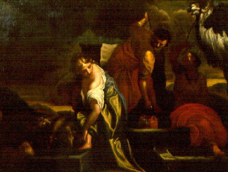 Rebecca al pozzo (dipinto) di Raineri Francesco Maria detto Schivenoglia (cerchia) (sec. XVIII)