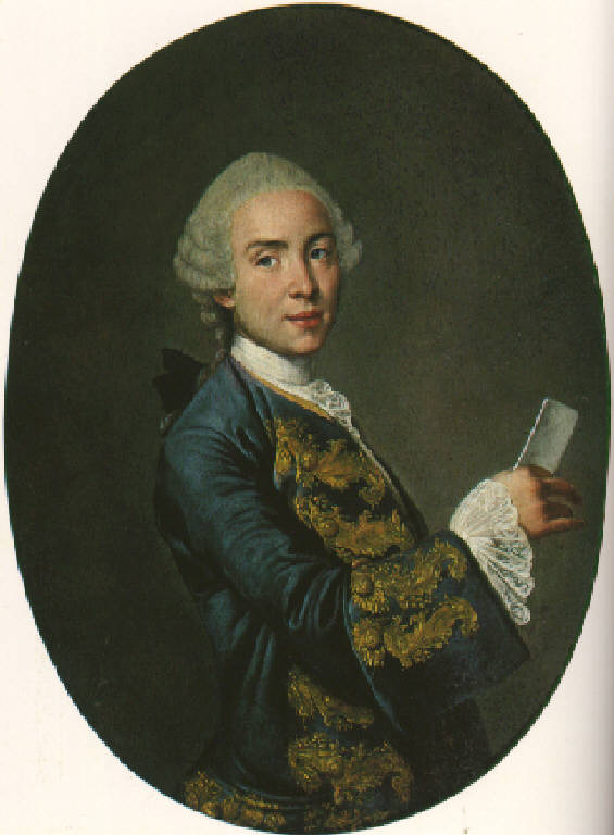 Ritratto di giovane uomo con foglio in mano (dipinto) di Ceruti Giacomo (terzo quarto sec. XVIII)