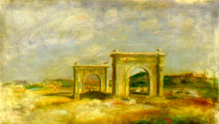 Le pont flavien, Veduta di Pont Flavien (dipinto) di Renoir Auguste (fine sec. XIX)