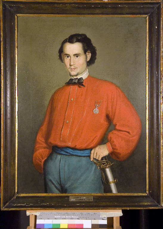 Ritratto di Carlo Trezzini, Carlo Trezzini (volontari garibaldini) (dipinto) di ignoto (terzo quarto sec. XIX)