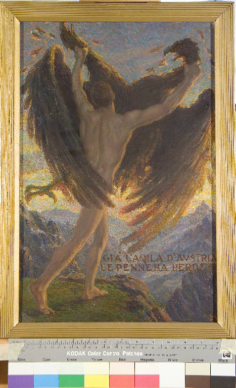 Già l'aquila d'Austria le penne ha perdute, Prima Guerra Mondiale 1915-1918; illustrazione allegorica (dipinto) di Zuccaro, Guido (sec. XX)
