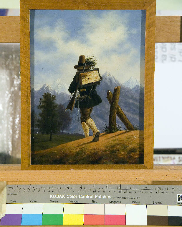 Soldato svizzero della Legione Iauch (1848), Volontari Risorgimento (dipinto) di ignoto (sec. XIX)