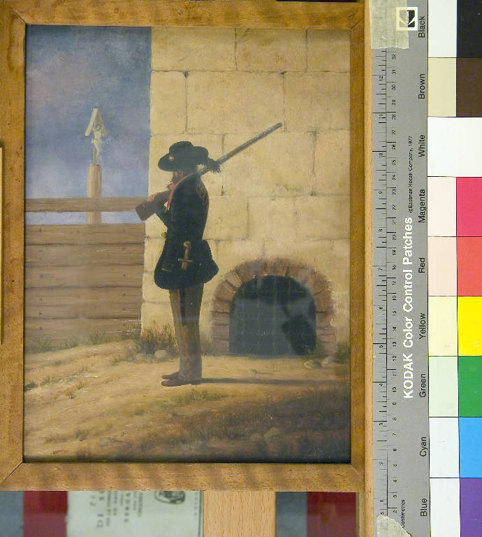 Soldato lombardo della Legione Griffini (1848), Volontari Risorgimento (dipinto) di ignoto (sec. XIX)