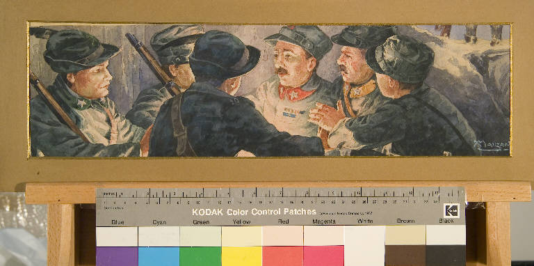 Illustrazione della Prima Guerra Mondiale, Prima Guerra Mondiale 1915-1918 (dipinto) di Mauzan, Achille Luciano (prima metà sec. XX)