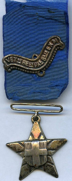Distintivo dei veterani delle patrie battaglie (Medagliere di Giuseppe Tironi), Stella a cinque punte; stemma sabaudo (distintivo) - produzione (seconda metà sec. XIX)