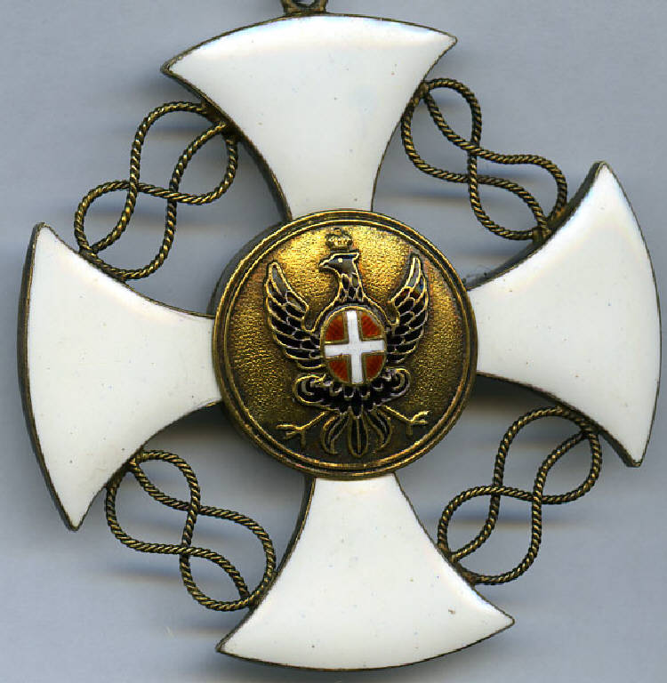 Croce di Commendatore dell'Ordine della Corona d'Italia (Medagliere di Ildebrando Flores), croce di commendatore (croce di ordine cavalleresco) - produzione (sec. XX)