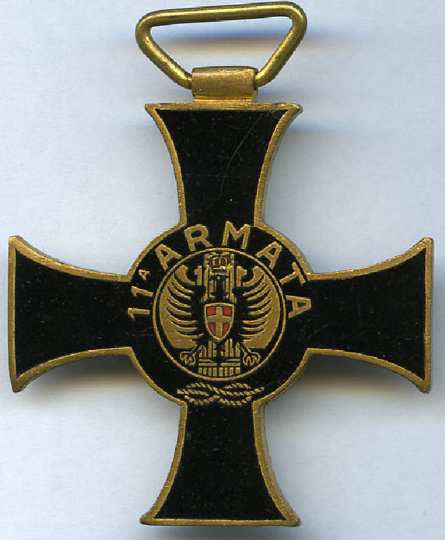 Croce ricordo dell' XI Armata concessa per Campagna greco-albanese (1940-1941), 11a Armata; Campagna greco-albanese, 16 novembre 1940 (croce) di Mori, C. (sec. XX)
