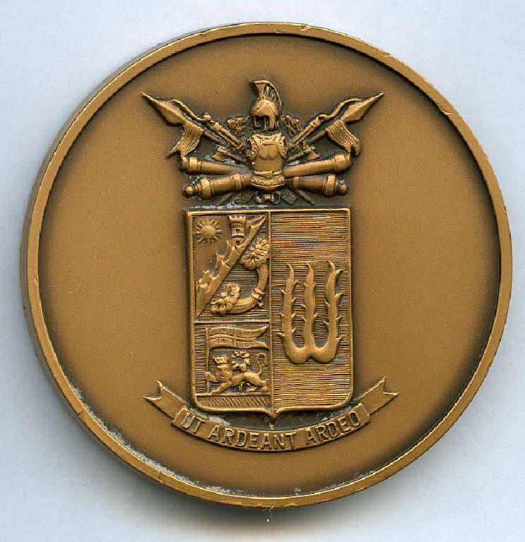 Scuola allievi sottufficiali di Viterbo, Scritta; stemma (medaglia) (seconda metà sec. XX)