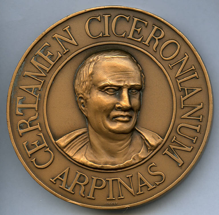 Medaglia Certamen Ciceronianum Arpinas, Cicerone; Roma, Piazza Colonna (medaglia) (sec. XX)