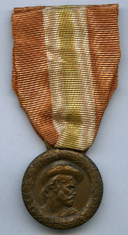Medaglia commemorativa del Cinquantenario della morte di Giuseppe Garibaldi, Giuseppe Garibaldi; Anita Garibaldi (medaglia) di ; Rutelli, Mario (sec. XX)