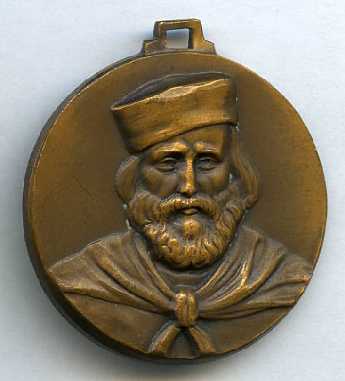 Medaglia commemorativa del monumento a Garibaldi di Calatafimi, Giuseppe Garibaldi; Monumento Ossario di Pianto Romano (medaglia) di ; Affer, Costantino (sec. XX)